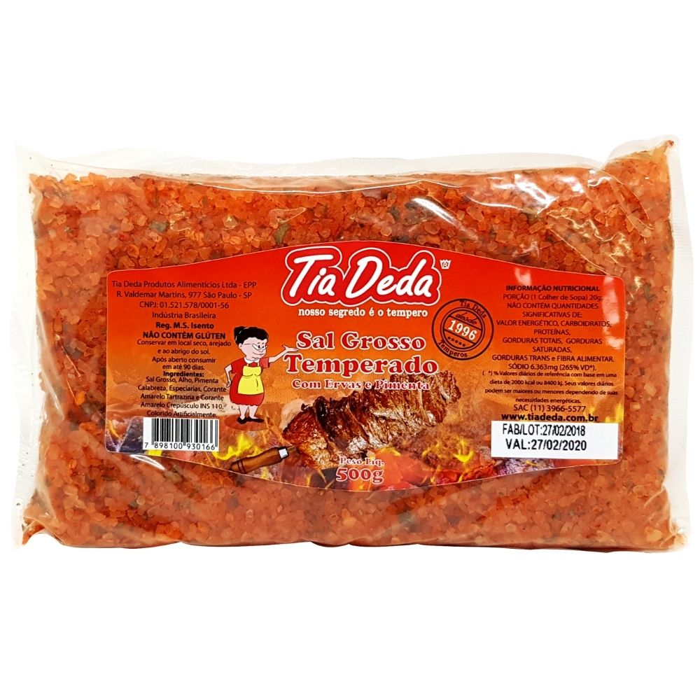 Sal Grosso temperado com Ervas e Pimenta 500g